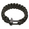 Apyrankė "PARACORD" su metaliniu užsegimu 2,3 cm, ŽALIA