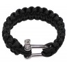 Apyrankė "PARACORD" su metaliniu užsegimu 2,3 cm, JUODA